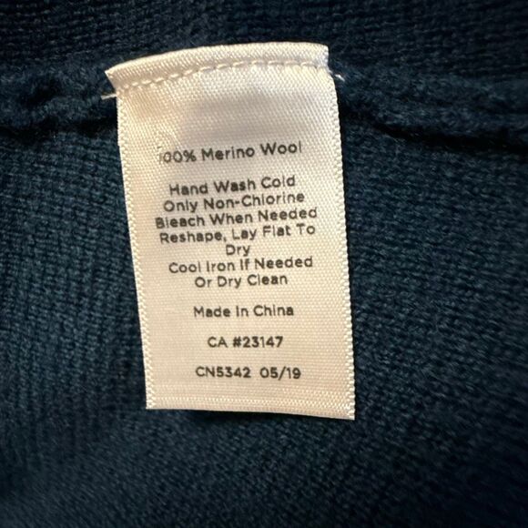 Talbots merino wool knit blazer cardigan size 2XL women’s blue green lagenlook m - Picture 9 of 9